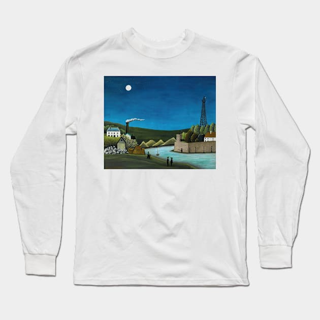 La Seine A Suresnes by Henri Rousseau Long Sleeve T-Shirt by Classic Art Stall
